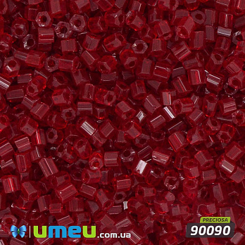 Бісер чеський Рубка 10/0, №90090, Червоний прозорий (BIS-036568)