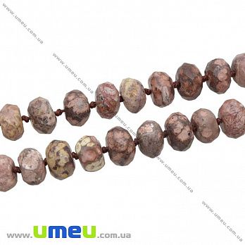 [Архів] Намистина натуральний камінь Яшма, 12х8 мм, Бочонок гранований (BUS-035351)
