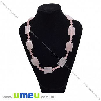 [Архів] Намиста з натурального каменю Кварц рожевий, 62 см (BUS-035342)
