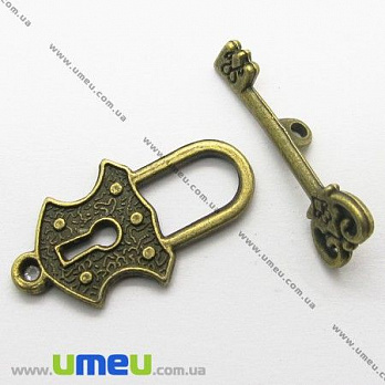 [Архів] Тогл Замок, Антична бронза, 24х13 мм (ZAM-007092)