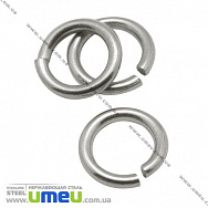 З'єднувальне колечко з нерж. сталі, 4 мм, Темне срібло, 1 шт (STL-031414)