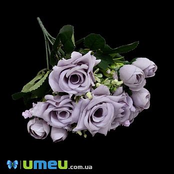 Букет троянд, 33 см, Бузковий (DIF-045821)