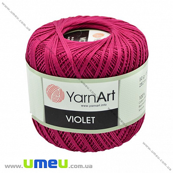 Пряжа YarnArt Violet 50 г, 282 м, Малиновая 6358, 1 моток (YAR-022953)