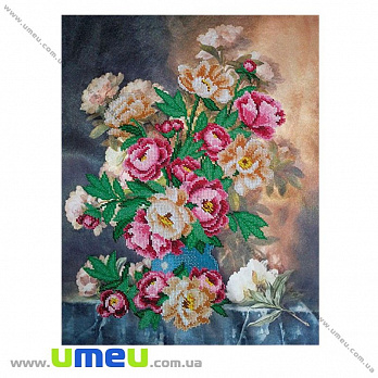 Схема для виш. бісером VDV, Півонії Т-341, 44х34 см (SXM-029240)
