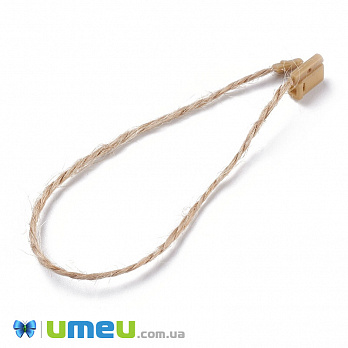 Шнурок джутовый для крепления подарочных бирок, 19 см, 1 шт (UPK-043244)