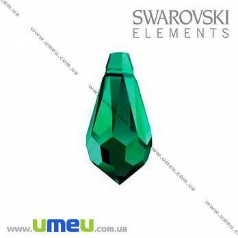 Подвеска Swarovski 6000 Emerald, 11х5,5 мм, Капля, 1 шт (POD-005466)