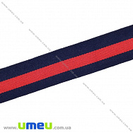 Репсова стрічка (двухстор.), 25 мм, Червоно-синя (LEN-029781) Репсова стрічка (двухстор.), 25 мм, Червоно-синя (LEN-029781)