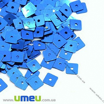 Пайетки Китай квадратные, 5х5 мм, Синие, 5 г (PAI-013146)