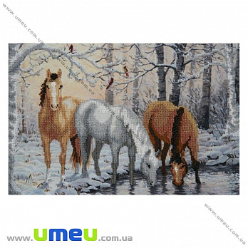 Схема для виш. бісером VDV, Коні взимку Т-192, 39х26 см (SXM-029213)