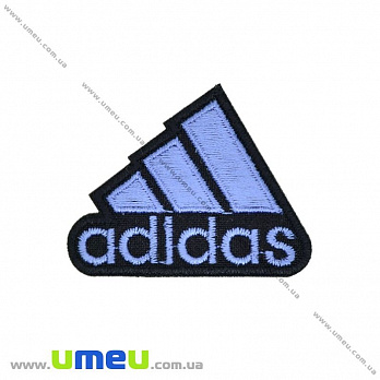Термоаппликация Adidas, 5,5х4,5 см, Синяя, 1 шт (APL-029962)