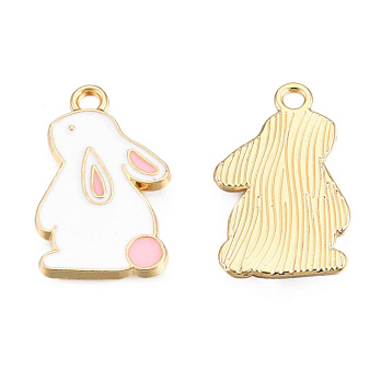 Підвіска метал. Кролик білий, 22х13,5 мм, Золото (POD-053601)