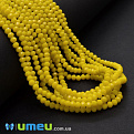 Бусины рондели, 3,5х3 мм, Желтые (BUS-049220)