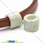 Намистина Regaliz (Licorice) керамічна, 17х14 мм, Салатова, 1 шт (BUS-013596)