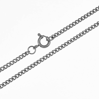 Основа на шию з нерж. ст., Темне срібло, 2 мм, 44 см (STL-058292)