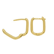 Сережки Huggie, Латунь з покриттям 18 kt, 16х12х2 мм (OSN-053089)