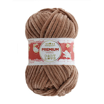 Пряжа Premium Yarn Baby Love 50 г, 60 м, Коричневая 337, 1 моток (YAR-055993)