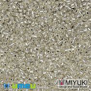 Бісер японський Miyuki Delica 15/0 DBS41, Сріблястий, 3 г (BIS-049656)