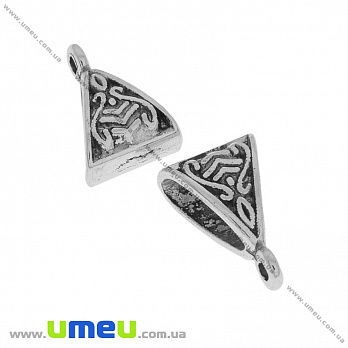 Основа для кулона Бейл, 15х10х6 мм, Античне срібло (OSN-034094)