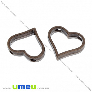 Підвіска метал. Серце, 20х17х5,5 мм, Мідь (POD-031468)