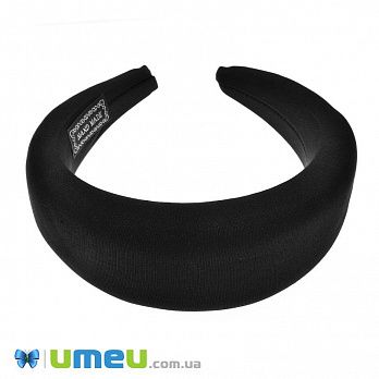 Обруч об'ємний тканинний, 42 мм, Чорний (OSN-044194)
