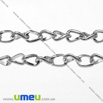 Ланцюг, Темне срібло, 7х5 мм (ZEP-007784)