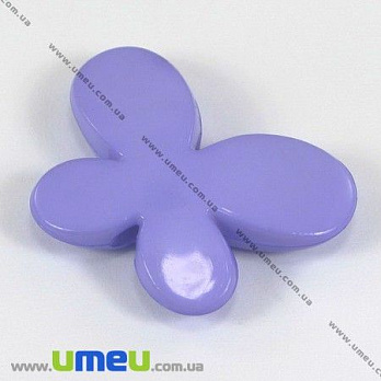 [Архів] Намистина пластикова Метелик, 29х21 мм, Бузкова (BUS-002936)