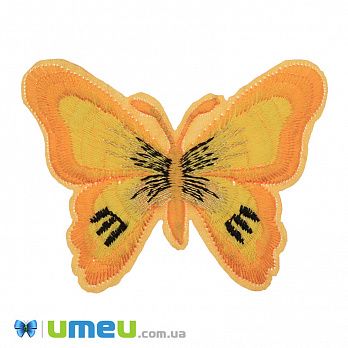 Термоаппликация Бабочка, 7,5х5,5 см, Оранжевая, 1 шт (APL-042285)