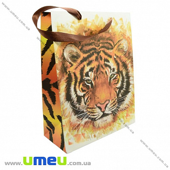 Подарунковий пакет Тварини, 23х18х8 см, Білий (UPK-023632)