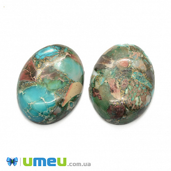 Кабошон нат. камінь Регаліт (Імператорська яшма), Овал, 30х22 мм (KAB-043096)