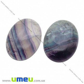 Кабошон нат. камінь Флюорит, Овал, 40х30 мм (KAB-036122)