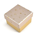 Коробочка Квадратная под колечко, 5х5х3,5 см, Золотистая (UPK-060581)