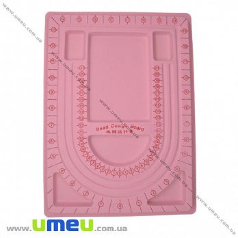 Доска-планшет для сборки бус, 32х24 см, Розовая, 1 шт (INS-036908)