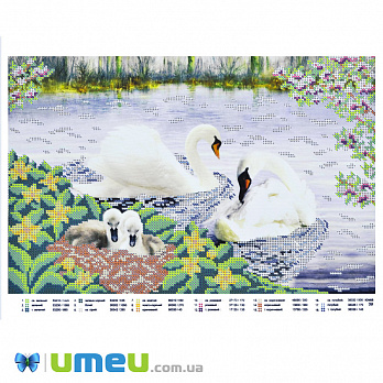 Схема для выш. бісером, Юма, Лебеді, 40х26 см (UPK-048481)