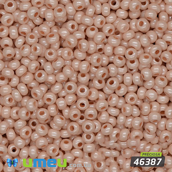 Бісер чеський №573 / 46387, Бежевий, Перламутровий, 10/0 (BIS-036559)