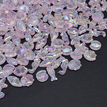 Намистини пластикові, Мікс рожевий (BUS-062019)