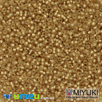 Бісер японський Miyuki круглий RR 11/0 №4F, Золотистий матовий (BIS-047495)