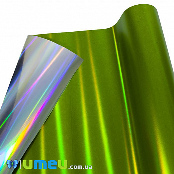 Упаковочная пленка Метафлекс + Голограмм, Зеленая, 60х100 см, 1 лист (UPK-039843)