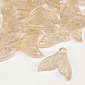 Підвіска скляна Риб'ячий хвіст, Жовта, 20х19х3 мм, 1 шт (POD-054467)