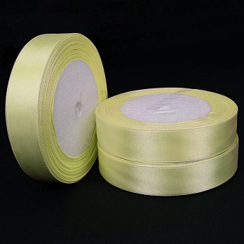 Атласна стрічка, 25 мм, Жовта світла (LEN-055240)