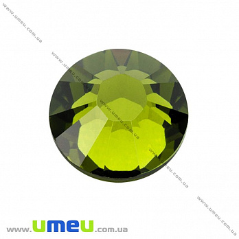 Стрази скляні неклейові SS8 (2,4 мм), Оливкові (STR-005117)