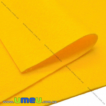 [Архів] Фетр м'який 1,3 мм, 20х30 см, 508 Жовтий (FLT-019419)
