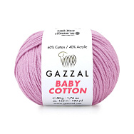 Пряжа Gazzal Baby Cotton №3422, 50 г, 165 м, Рожева (YAR-062513)