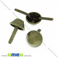 Ніжка для сумок, 15х8 мм, Антична бронза, 1 шт (BAG-033149)