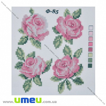 Водорозчинний флізелін VDV Ф-85, 15х13 см, Троянди (SXM-029137)