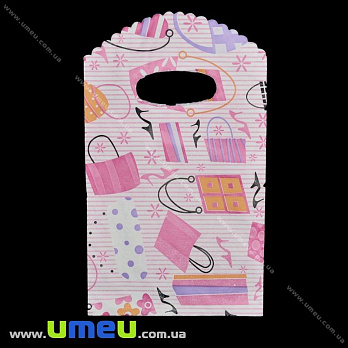 Подарунковий пакетик, 19х12 см, Рожевий (UPK-026256)