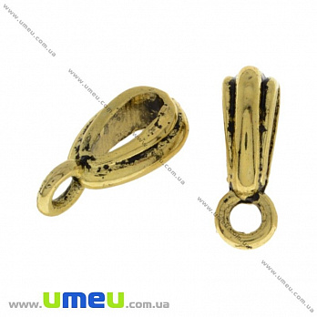 Основа для кулона Бейл, 12х4х6 мм, Античное золото, 1 шт (OSN-016937)