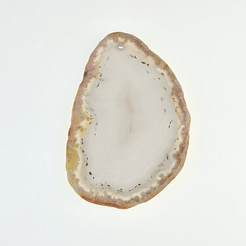 Зріз Агату, Сірий, 64х41 мм (POD-032466)