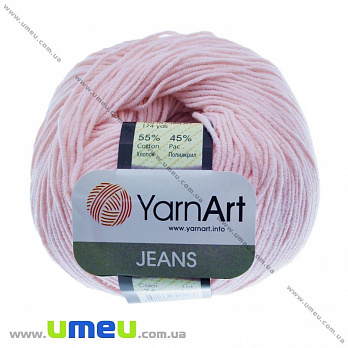 Пряжа YarnArt Jeans 50 г, 160 м, Розовая светлая 74, 1 моток (YAR-029704)