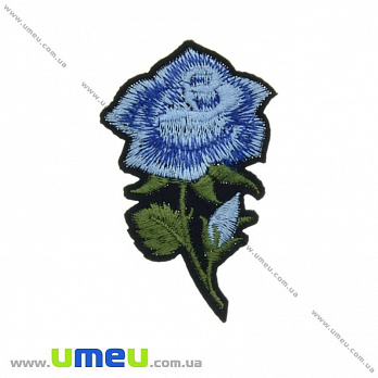 Термоаппликация Роза голубая, 7,5х4,5 см, 1 шт (APL-024625)
