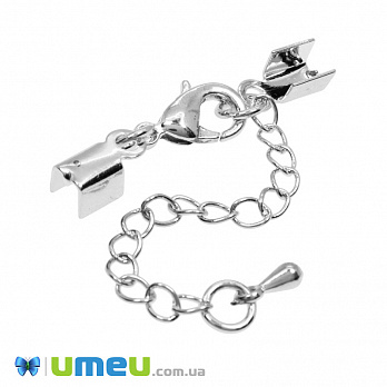 [Архів] Застібка-карабін із затискачами та подовжувачем, Світле срібло, 32 мм (ZAM-049131)